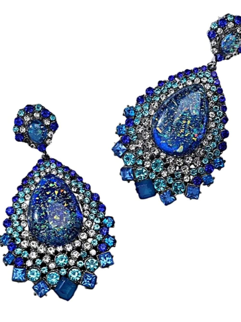 Vintage-Style Crystal Waterdrop Earrings